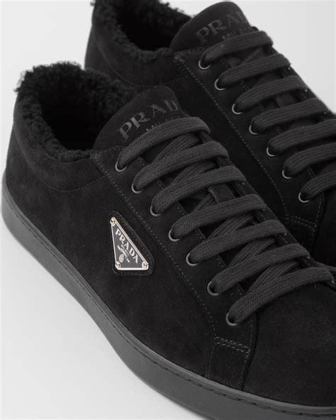 prada men's suede sneakers|prada sneakers price.